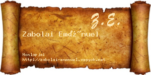 Zabolai Emánuel névjegykártya